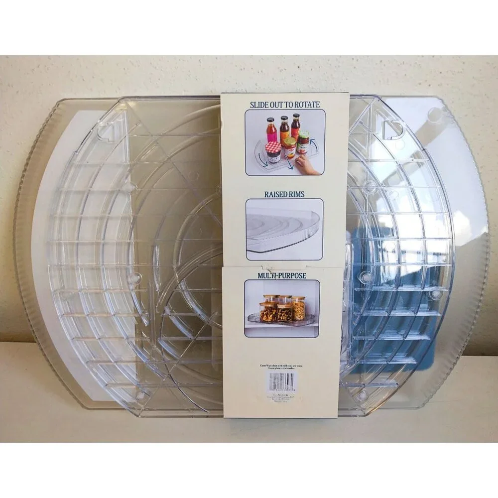 360 Rotating Fridge Tray Organizer, Refrigerator Lazy Susan
